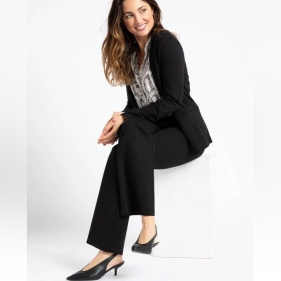 Betabrand Classic Black Boot-Cut Dress Yoga Pants Office Work Business Casual - Picture 9 of 11